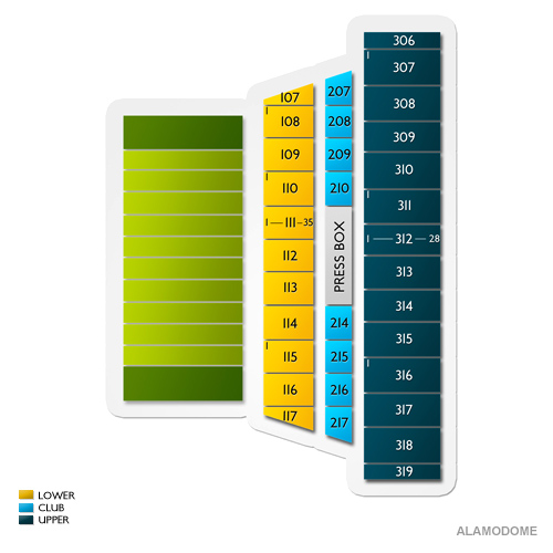 Alamodome Venue Map
