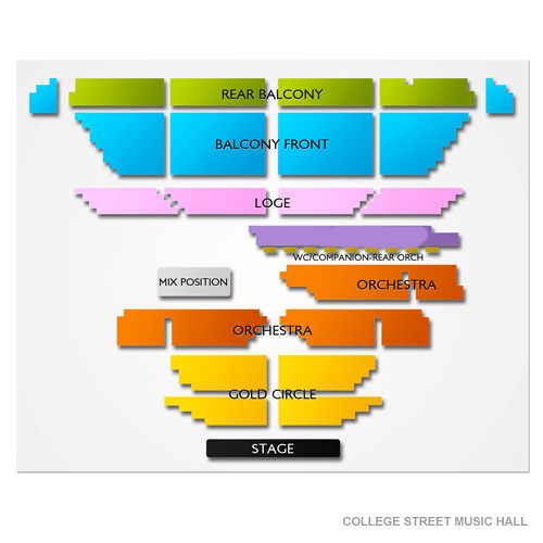 College Street Music Hall Venue Map