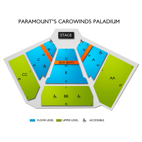 Carowinds Paladium Amphitheatre Seating Chart