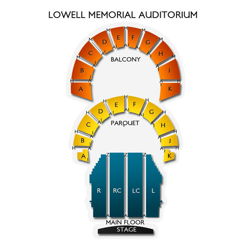 Lowell Memorial Auditorium 2019 Seating Chart