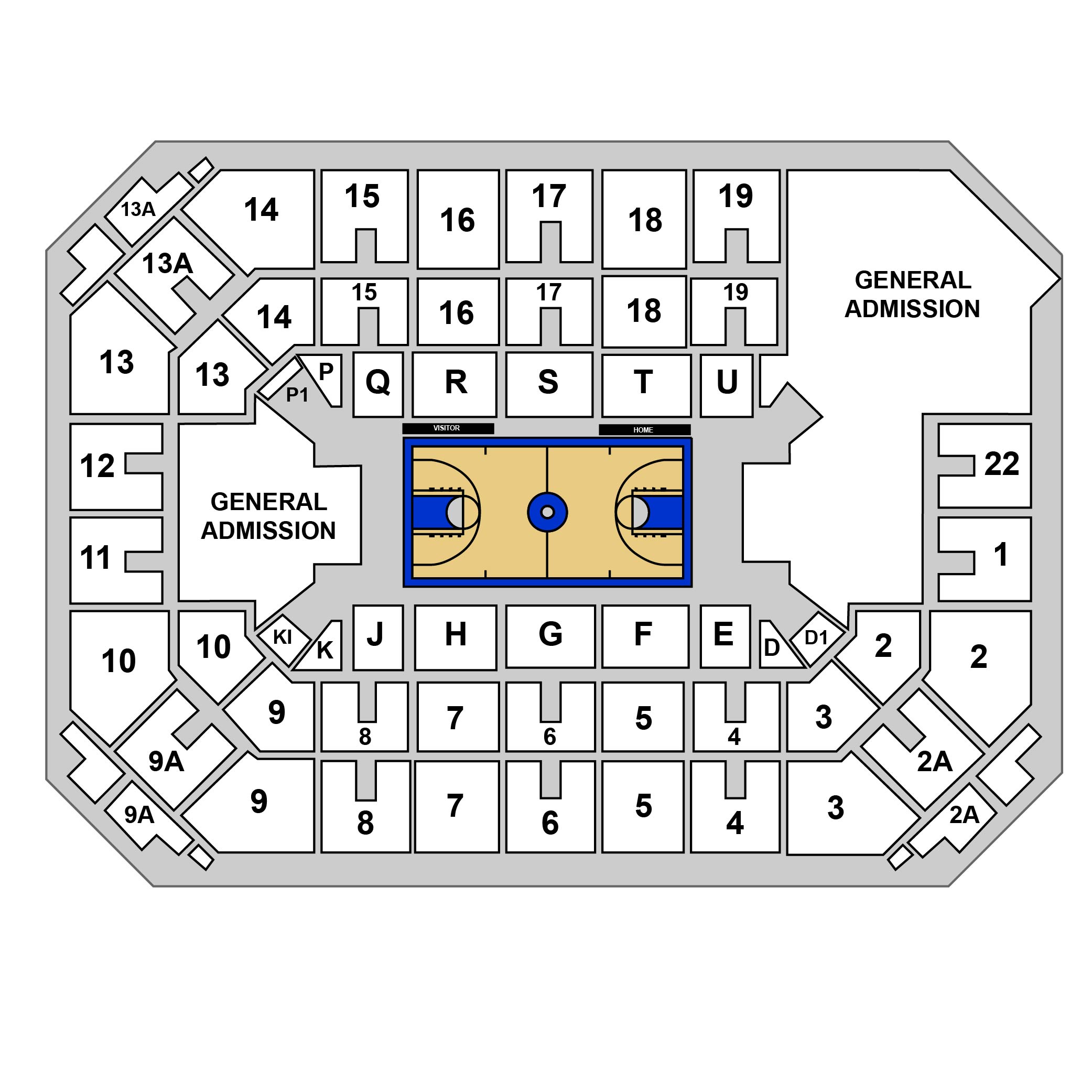 Allen Fieldhouse Venue Map