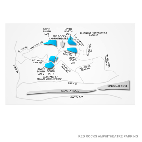 Red Rocks Amphitheatre Parking Venue Map