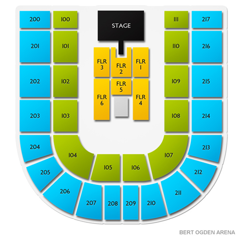 Bert Ogden Arena Venue Map