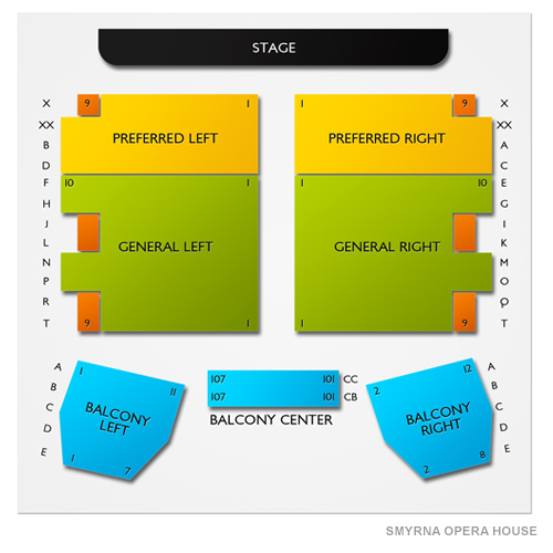 Smyrna Opera House Venue Map