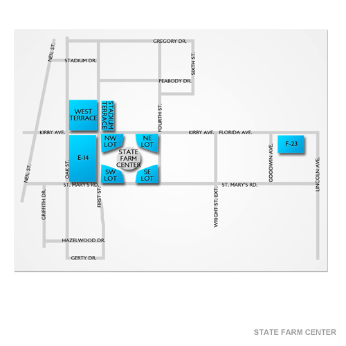 State Farm Center Parking Venue Map