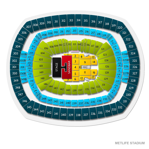 Kenny Chesney Metlife Seating Chart