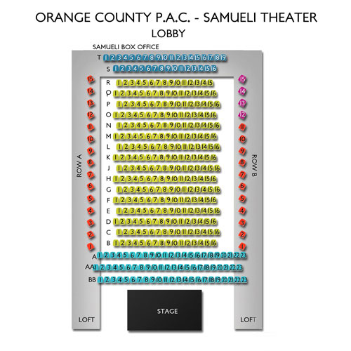Segerstrom Performing Arts Center Seating Chart