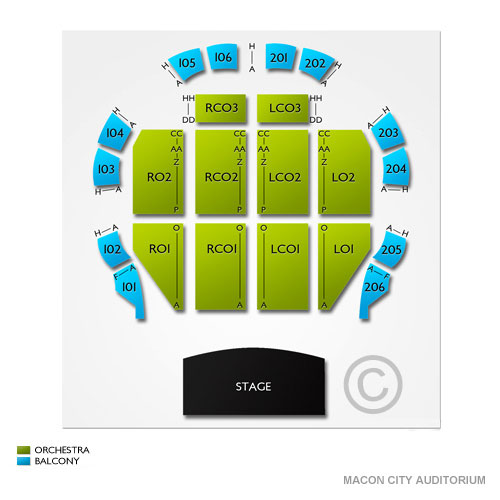 Macon City Auditorium 2019 Seating Chart