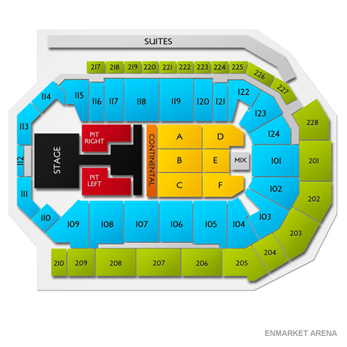 Enmarket Arena Venue Map