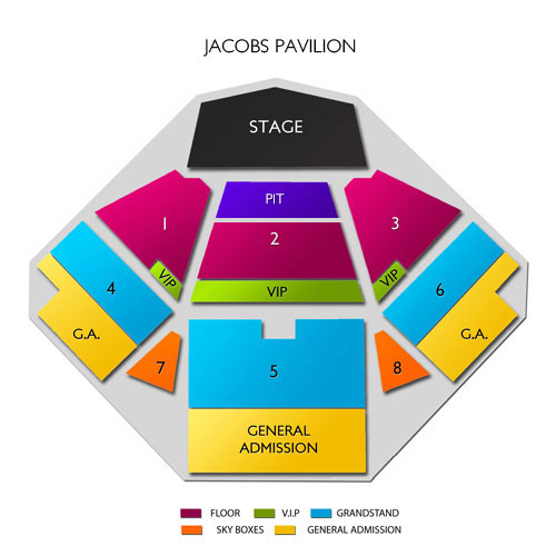 Jacobs Pavilion at Nautica 2019 Seating Chart