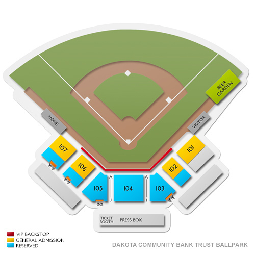 Dakota Community Bank and Trust Ballpark Venue Map