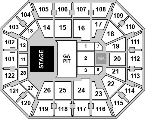 Mohegan Sun Arena-CT Venue Map