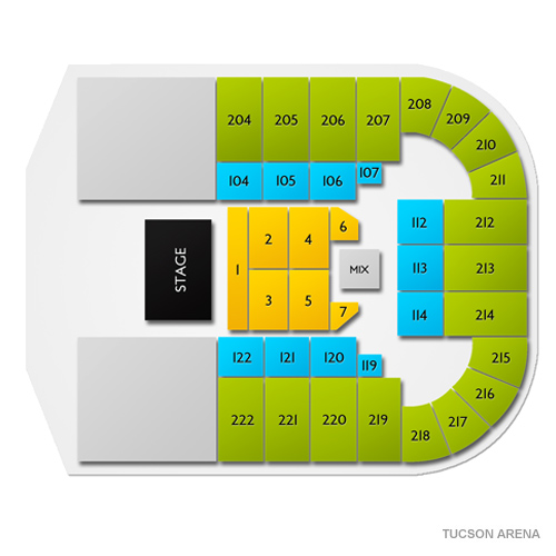 Tucson Arena Venue Map