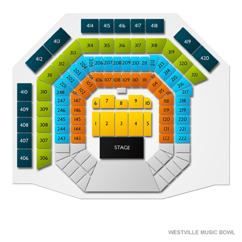 Westville Music Bowl Venue Map