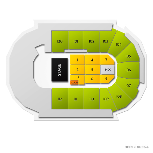Hertz Arena 2021 Seating Chart