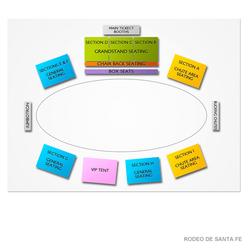 Rodeo De Santa Fe Venue Map