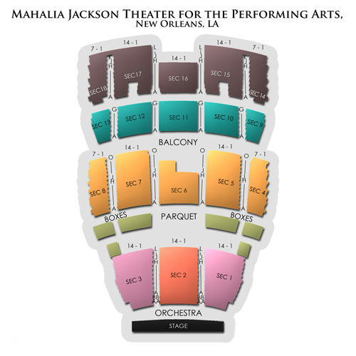 Mahalia Jackson Theater of the Performing Arts 2019 Seating ...