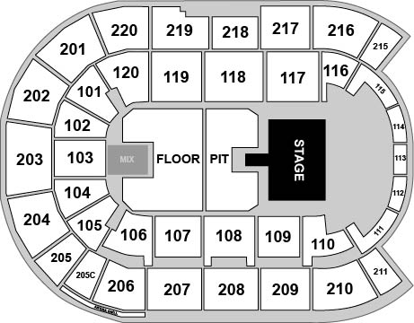 Angel of the Winds Arena Venue Map