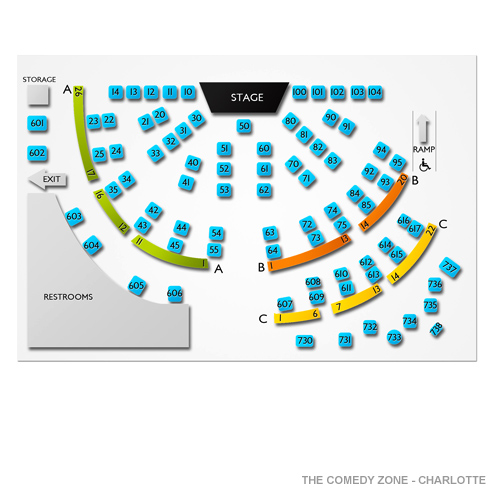 Comedy Zone Seating Chart Charlotte Nc