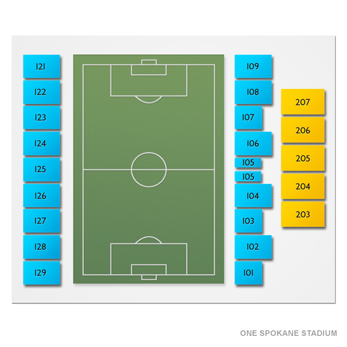 One Spokane Stadium Venue Map