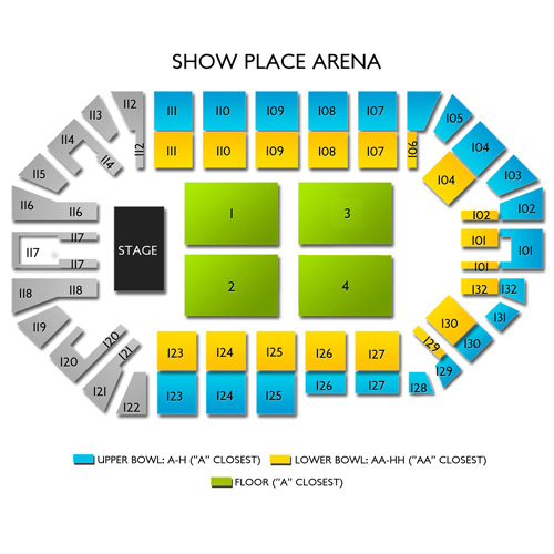 Show Place Arena Seating Chart Vivid Seats