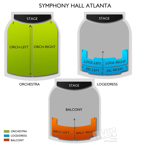 Atlanta Symphony Hall Detailed Seating Chart