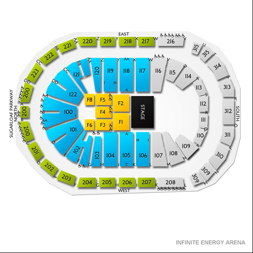 Gas South Arena Venue Map