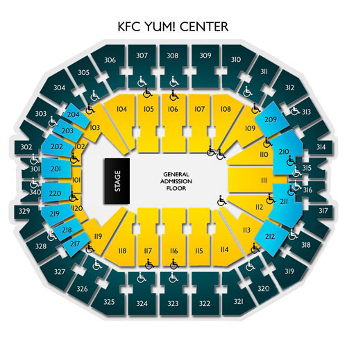 KFC Yum Center Tickets 47 Events On Sale Now TicketCity