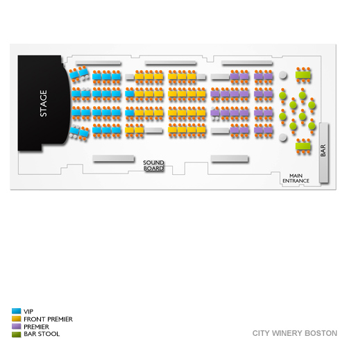 City Winery Chicago Seating Chart With Seat Numbers