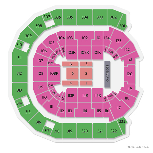 Roig Arena Venue Map