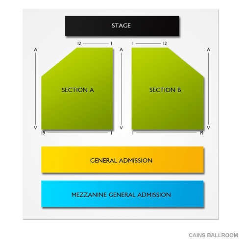 Cains Ballroom Seating Chart