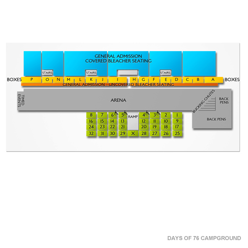 Days of 76 Campground Venue Map
