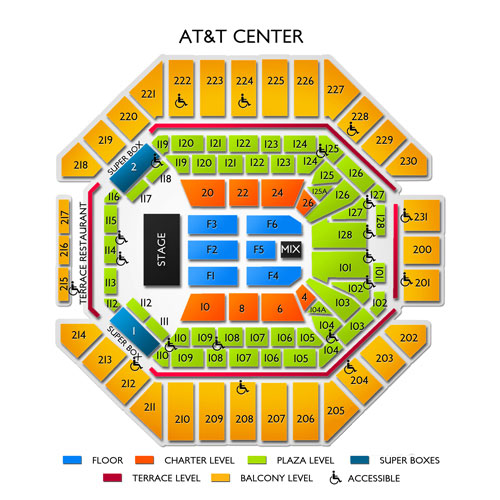 Frost Bank Center Venue Map