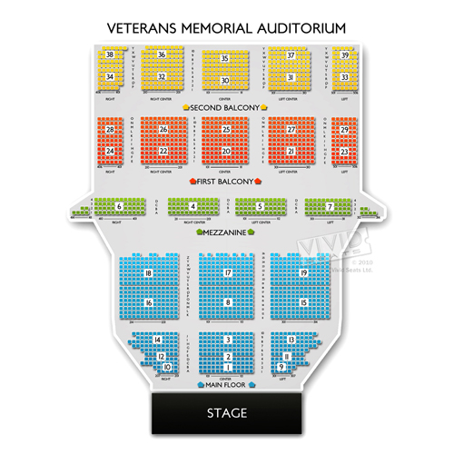 Veterans Memorial Auditorium Seating Chart
