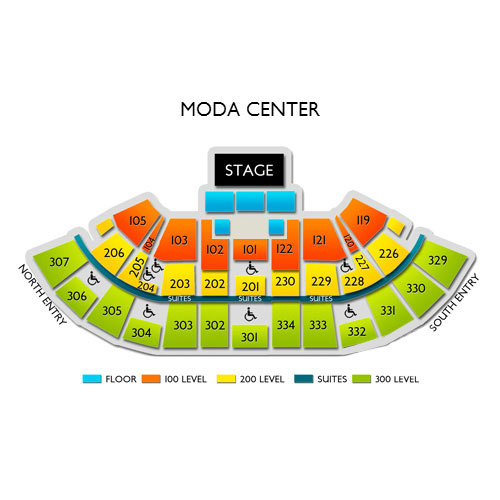 Portland Moda Center Seating Chart