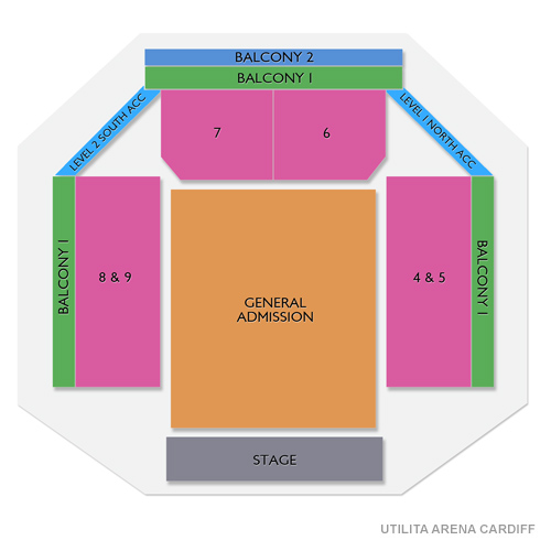 Utilita Arena Cardiff Venue Map