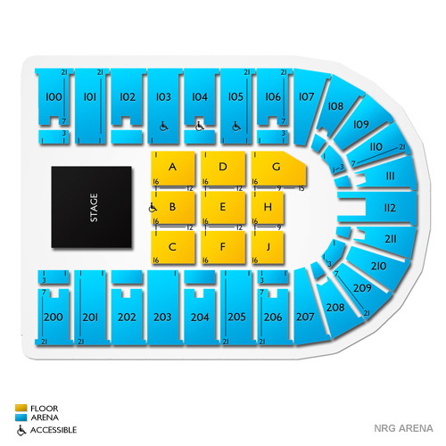 NRG Arena Venue Map