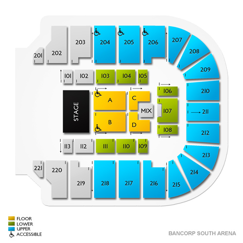 Cadence Bank Arena Venue Map