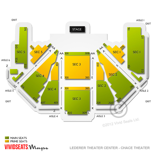 Lederer Theater Center - Chace Theater Seating Chart | Vivid Seats