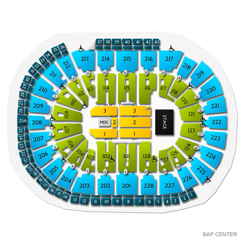 SAP Center Venue Map