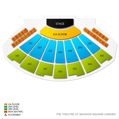 The Theater at Madison Square Garden Venue Map