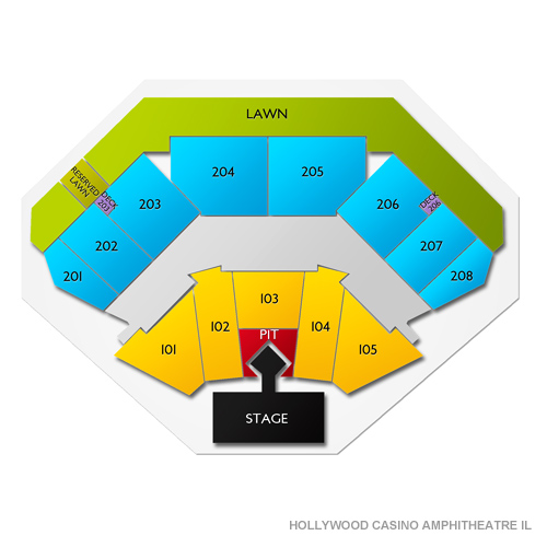 hollywood casino amphitheater lawn seating chart
