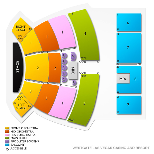 Westgate Las Vegas Concert Seating Chart