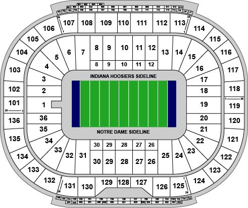 Notre Dame Stadium Venue Map