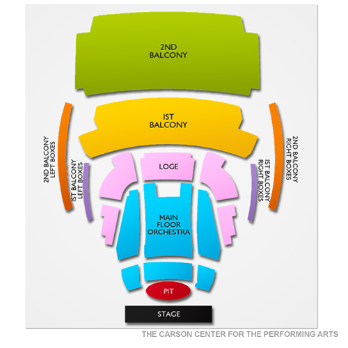 The Carson Center for the Performing Arts Venue Map
