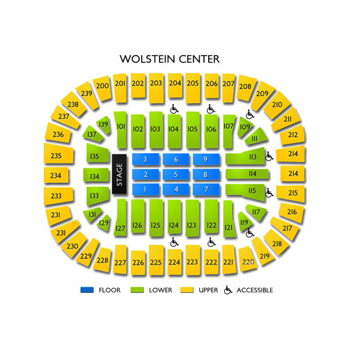 Wolstein Center Detailed Seating Chart