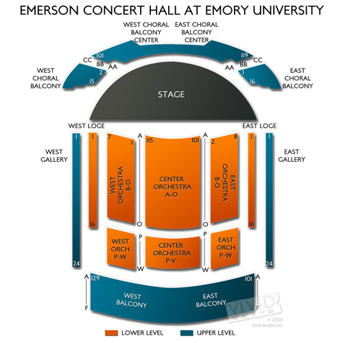 Emerson Concert Hall at Emory University Seating Chart | Vivid Seats