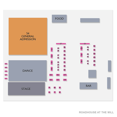 Roadhouse at The Mill Venue Map