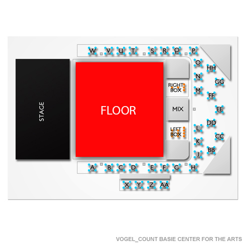 The Vogel at Count Basie Center for the Arts Venue Map