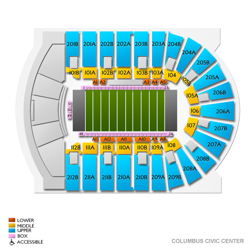Columbus Civic Center Venue Map
